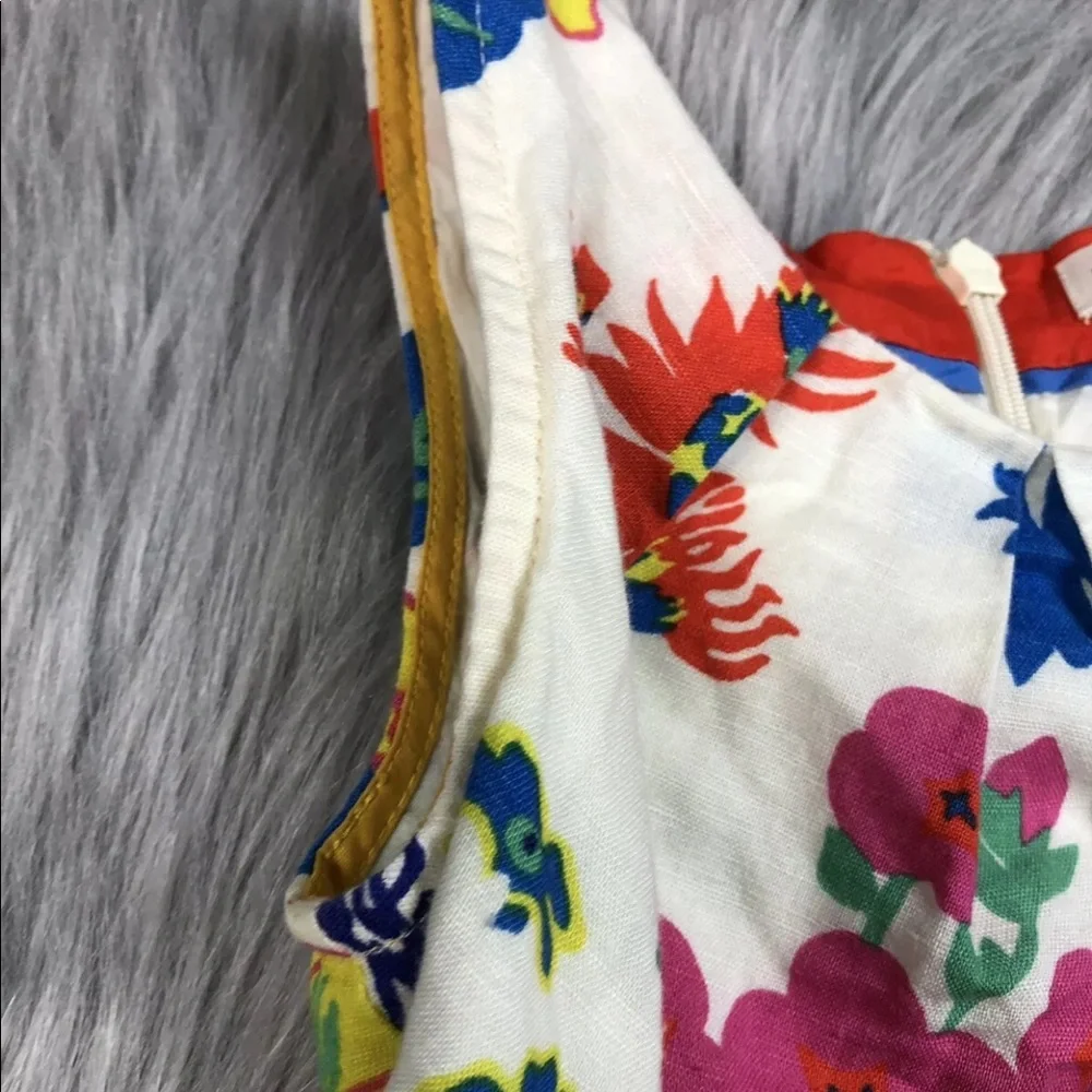 Mini Boden 3-4 Floral Sleeveless Pleated Dress